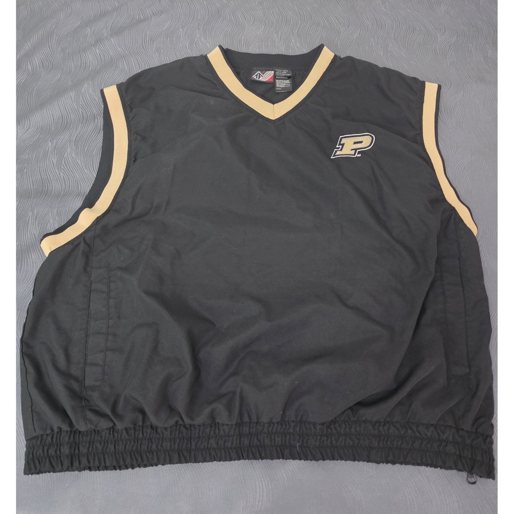 Purdue Boilermakers V-Neck Windbreaker Vest - Men's XXL Pullover